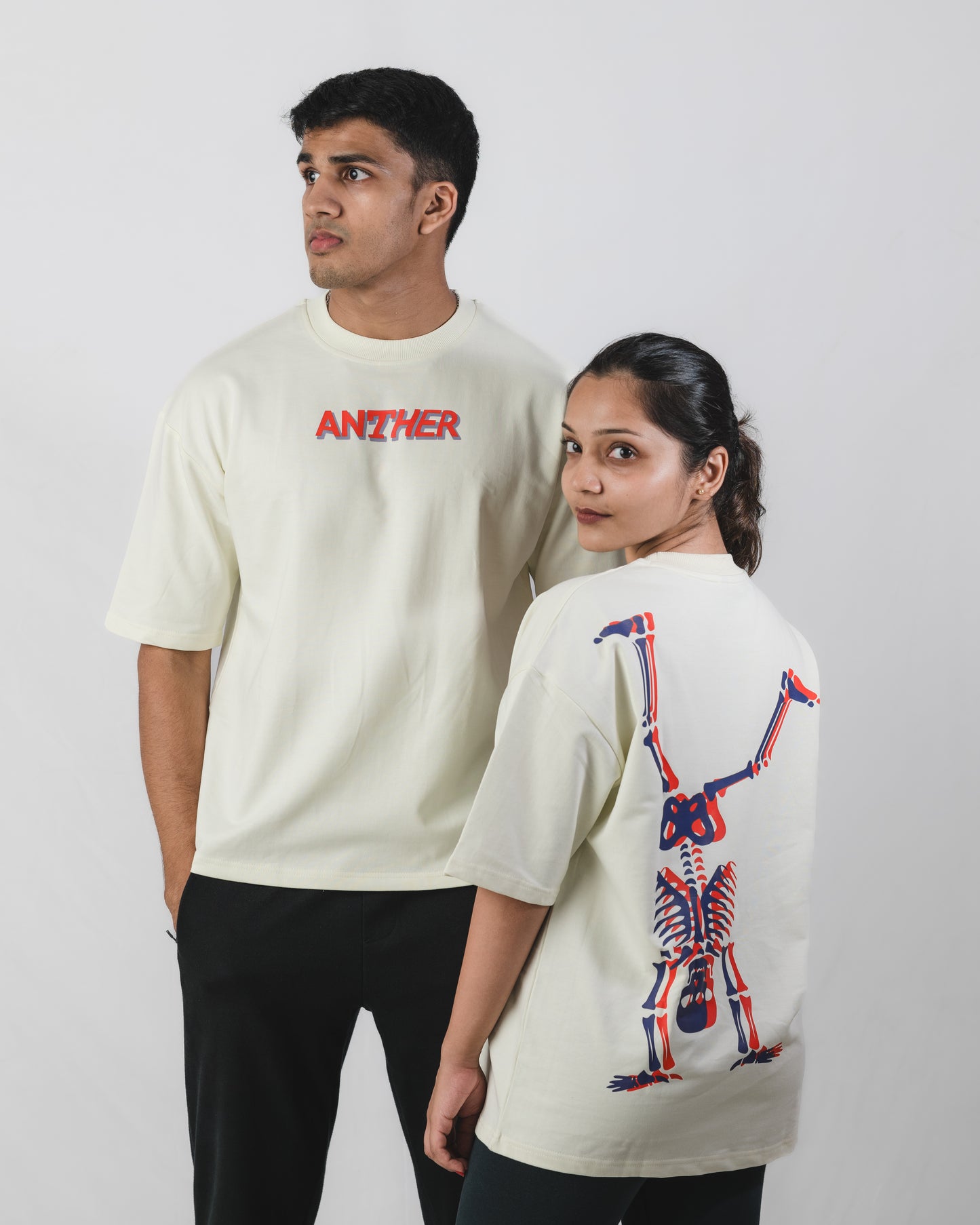 Wheely Skull Oversized Tee Off White