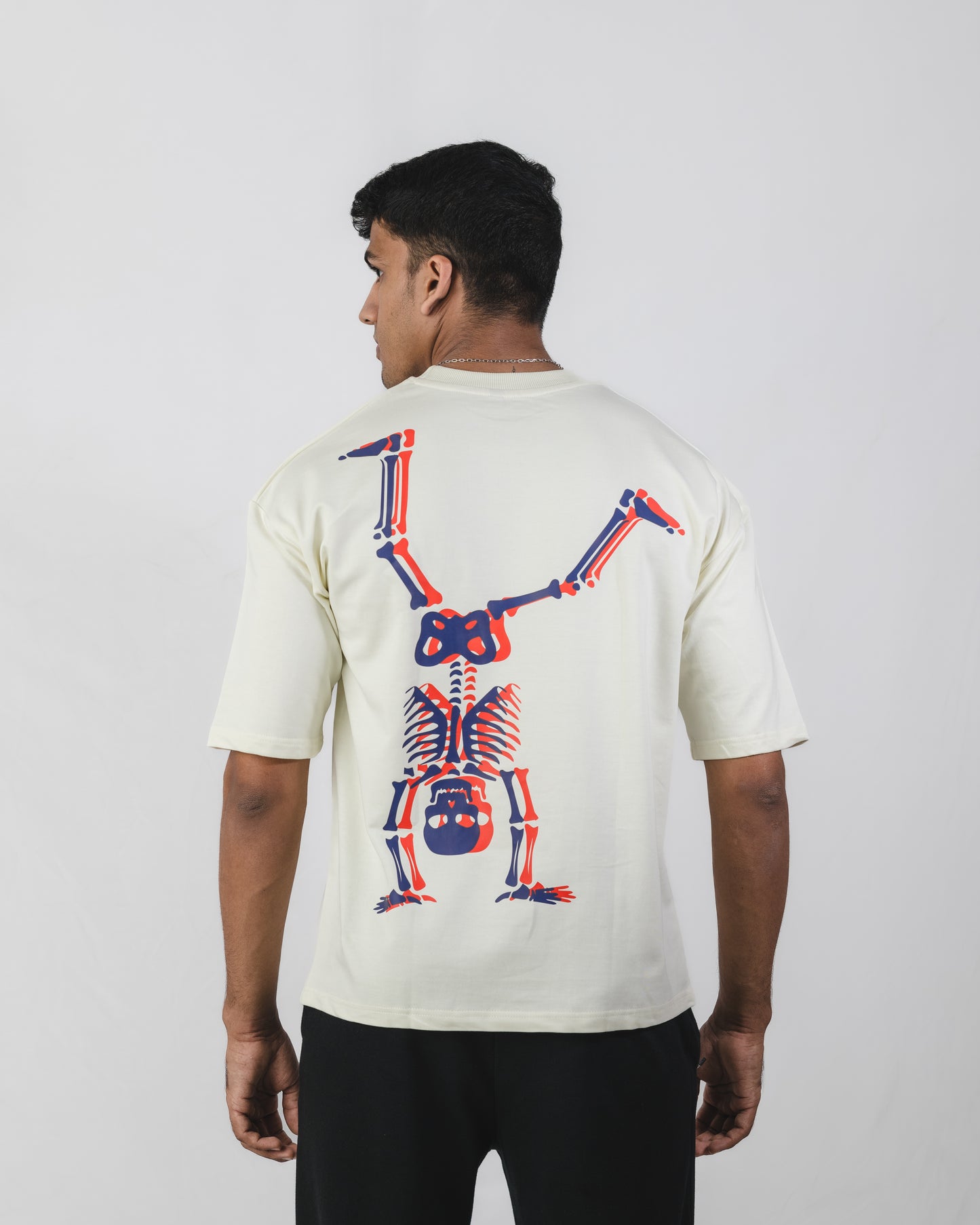 Wheely Skull Oversized Tee Off White