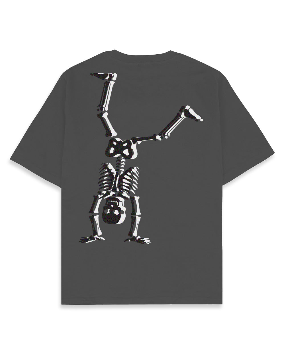 Wheely Skull Oversized Tee Steel Grey
