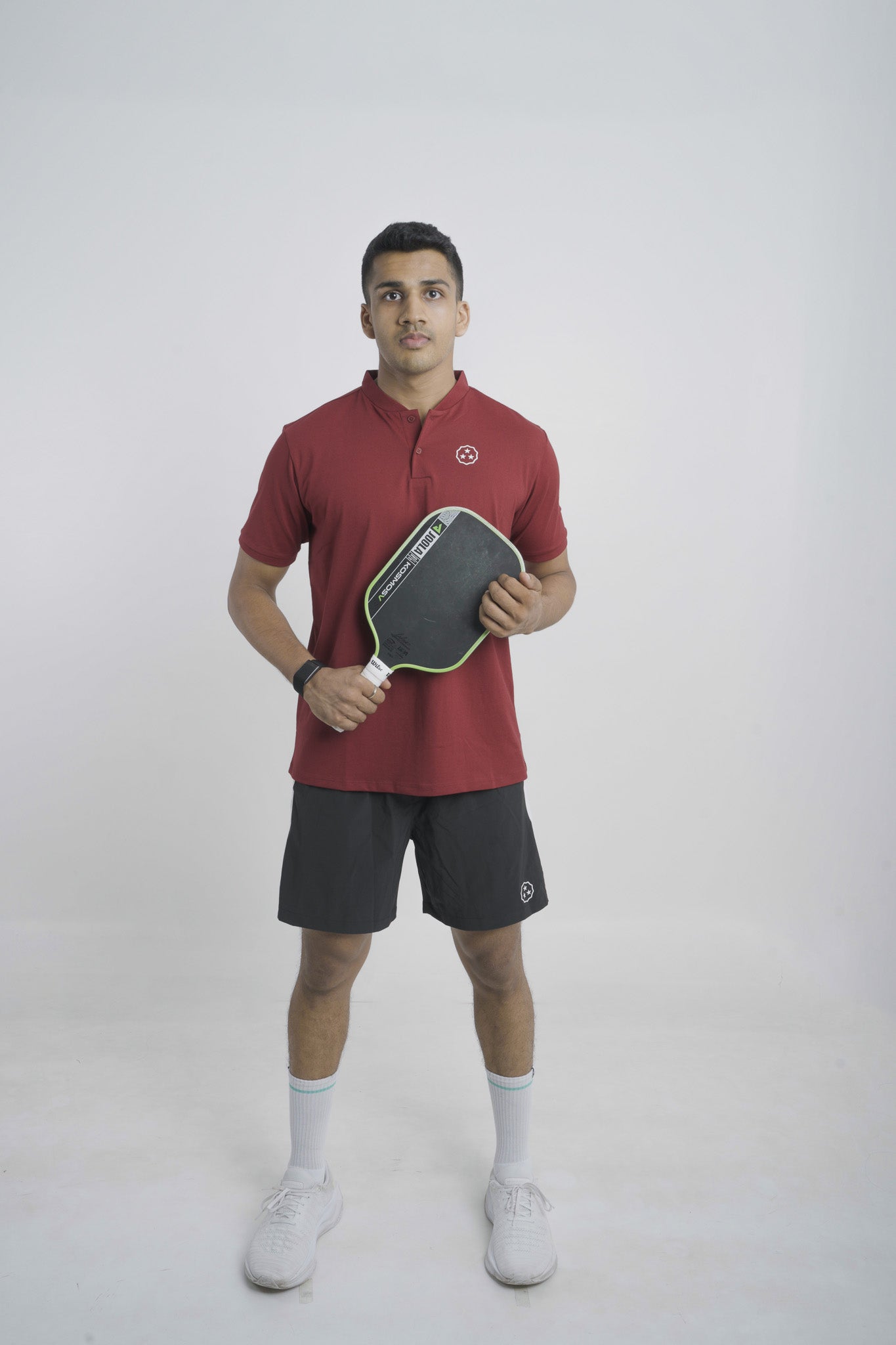 ANTHER Red Henley Performance Polo