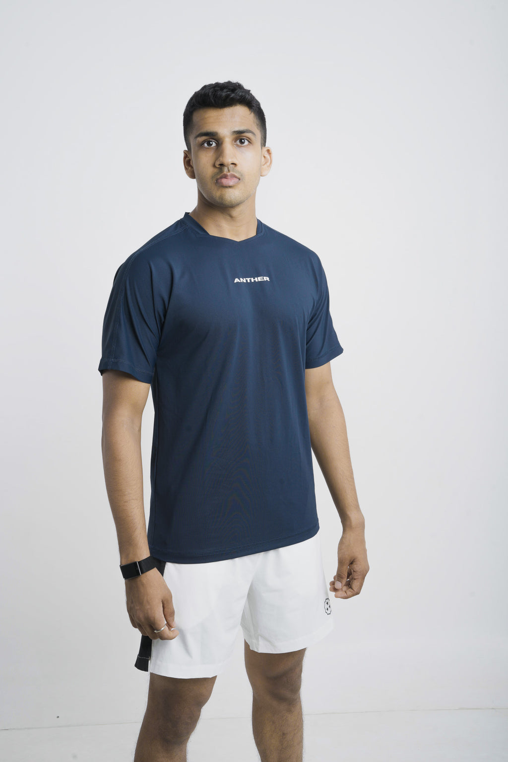 ANTHER Navy Precision V-neck T-Shirt