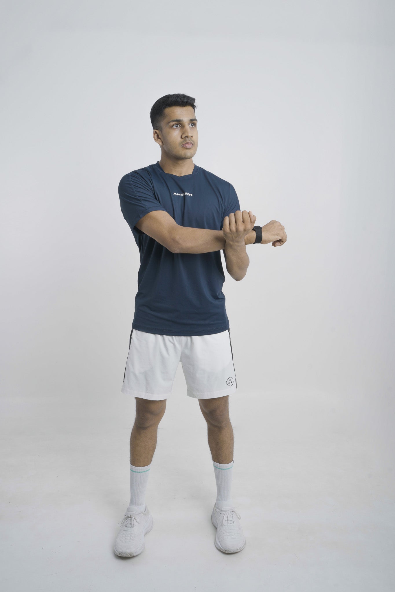 ANTHER Navy Precision V-neck T-Shirt
