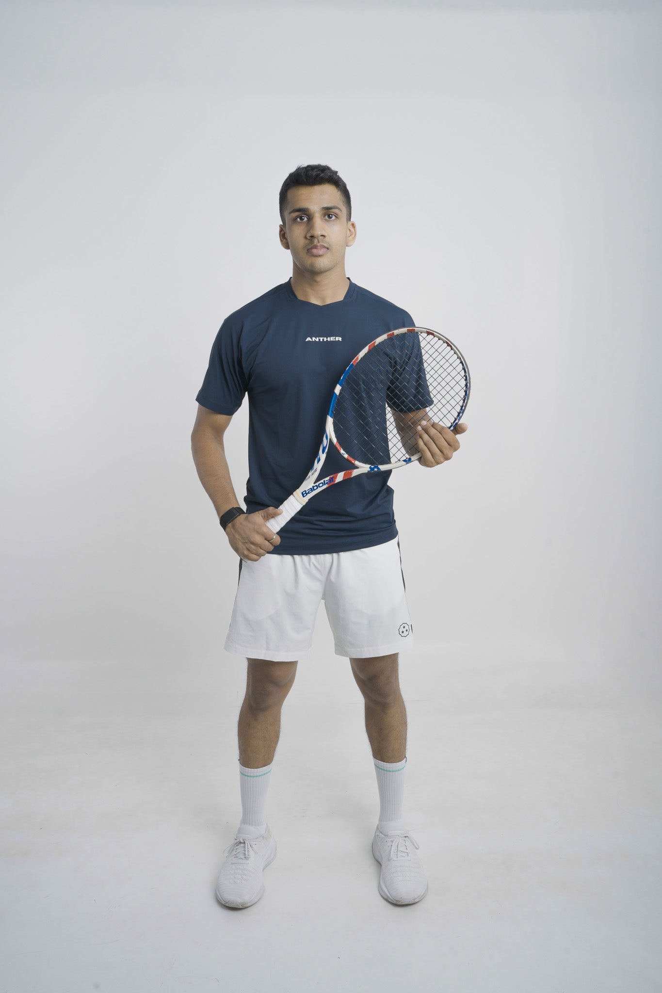 ANTHER Navy Precision V-neck T-Shirt