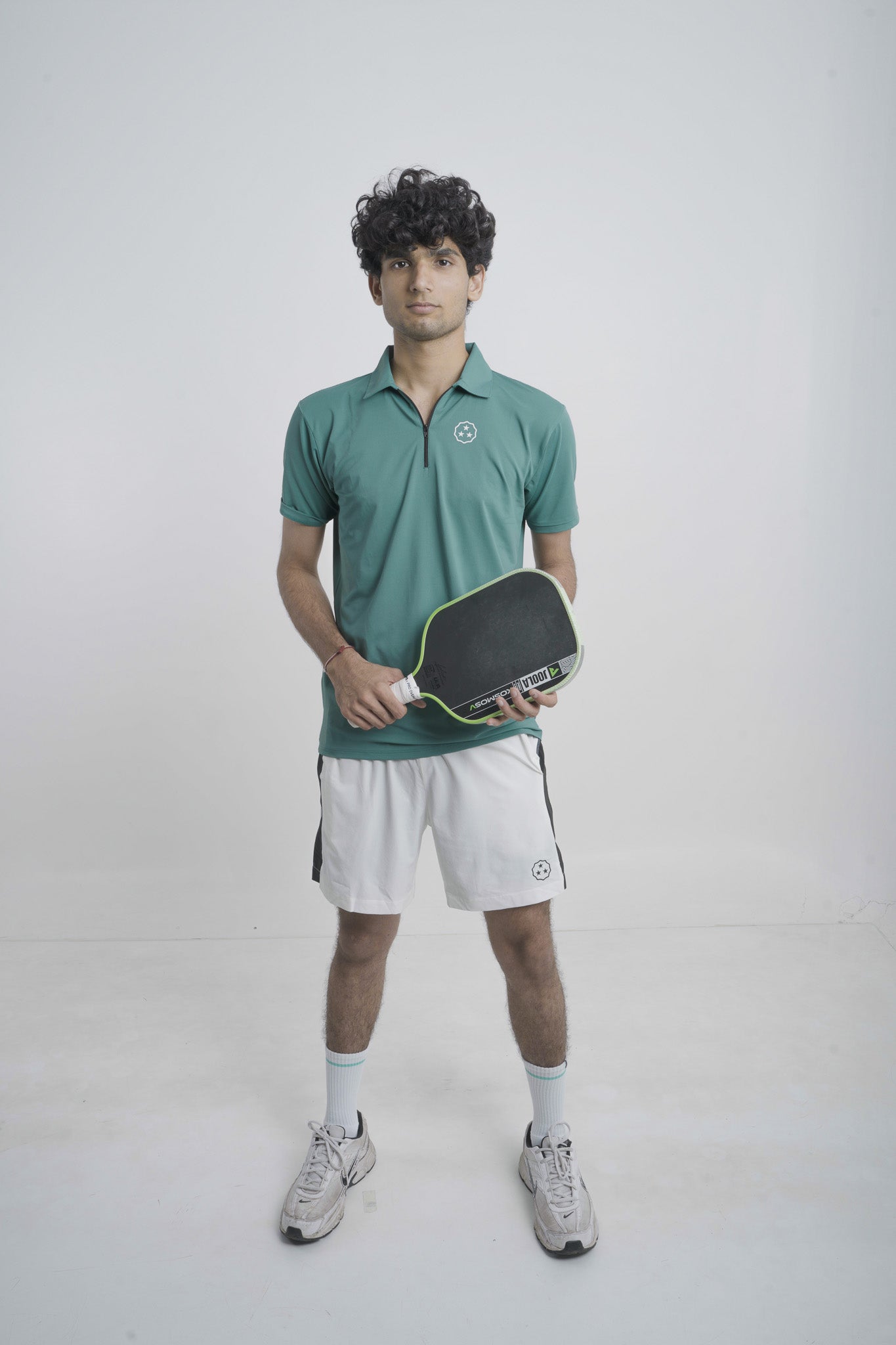 ANTHER Pine Green Performance Zipper Polo