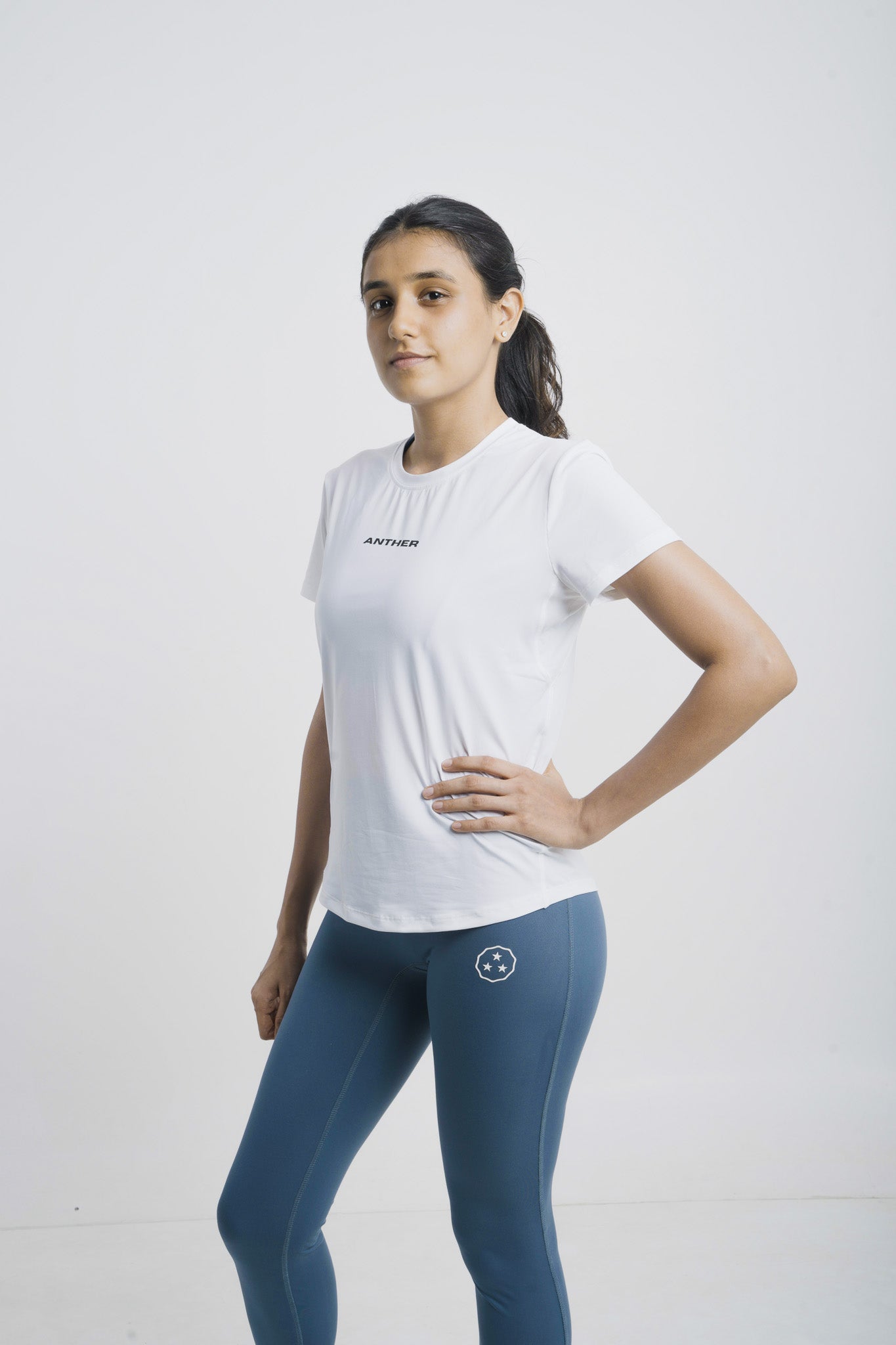 ANTHER White Short Sleeve Performance T-Shirt – Women's